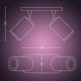 Philips 50632/31/P7 - LED RGBW spot svetiljka Hue FUGATO 2xGU10/5,7W/230V | Eponuda.com