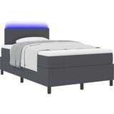 vidaXL Postelja z Box Springom in Vzmetnico & LED Temno Siva 120x200 cm Žametna Tkanina | Shoptok.si