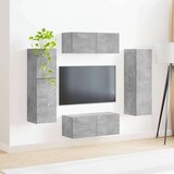  Set TV komoda Zidne 4 pcs Betonski sivi Konstruirano drvo | shoptok.hr