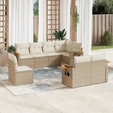 Maison Chic Seti vrtnega pohištva - Vrtna garnitura - Vrtni pohištvo set 8-delna z blazinami bež poli ratan, (21799425) | Shoptok.si