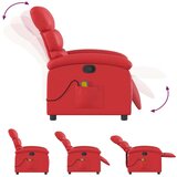  Masažni naslanjač rdeče umetno usnje, (20920077) | Shoptok.si