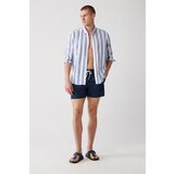 Avva Men's Indigo Quick Dry Printed Standard Swimwear Marine Shorts Cene