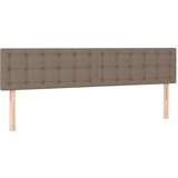 Krevet box spring s madracem LED smeđesivi 160x200 cm tkanina | shoptok.hr