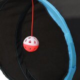  Mačji tunel 4-smjerni crno-plavi 25 cm poliester | shoptok.hr