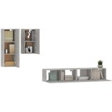  4-dijelni set TV ormarića siva boja betona drveni | shoptok.hr
