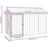 vidaXL Temno siva Vroče pocinkano jeklo 112 x 215 x 141 cm Vzdržljivo | Shoptok.si