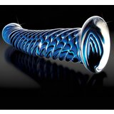 Icicles No. 29 - spiralni stekleni dildo s penisom (modri) | Shoptok.si