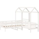  Dnevni krevet i klupa s krovom bez madraca bijeli 80x200 cm | shoptok.hr