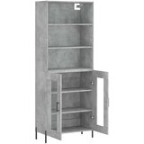  Visoka komoda siva betona 69 5x34x180 cm od konstruiranog drva | shoptok.hr