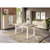 Livetastic VITRINA, masivno kašmir, hrast bianco | Shoptok.si