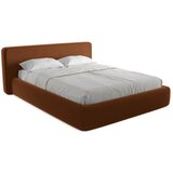 Makamii Tapecirani bračni krevet s prostorom za odlaganje s podnicom 160x200 cm boje terakote Kiana – | shoptok.hr