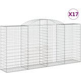  Lučne gabionske košare 17kom 300x50x140/160cm pocinčano željezo | shoptok.hr