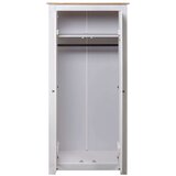  Garderobna omara bela 80x50x171,5 cm trdna borovina Panama | Shoptok.si
