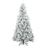 vidaXL Umjetno božićno drvce s nogom s stalakom Zelena 240 cm PE i PVC | shoptok.hr