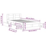 vidaXL Posteljni okvir z vzglavjem bel 100x200 cm inženirski les | Shoptok.si