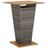  5-dijelni vrtni barski set od poliratana s jastucima sivi Siva 80 x 80 x 110 cm | shoptok.hr