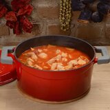 Lava Rdeč lonec iz litega železa s pokrovom 32 cm | Shoptok.si