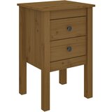 Maison Chic Nočna omarica - Nočna miza medeno rjava 40x35x61,5 cm trdna borovina, (21687095) Cene
