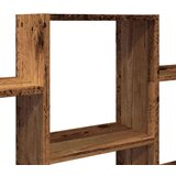 vidaXL Zidna polica Staro drvo 159x18x66 cm Konstruirano drvo | shoptok.hr