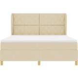 Box Spring Krevet s Madracem Krem 180x200 cm Tkanina | shoptok.hr