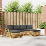  Set vanjskih sofa 6 pcs Bijela i antracit 253 x 122,5 x 73 cm | shoptok.hr
