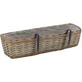 vidaXL Balkonsko cvetlično korito 2 kosa pleteno s PE obrobo 60 cm, (20618487) | Shoptok.si