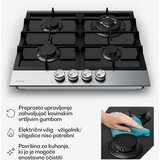 Klarstein Verosteel plinski kuhalnik, 4 plamice, električno vžiganje, kompatibilen z zemeljskim plinom in LPG-jem, 8000 W, 60 cm | Shoptok.si