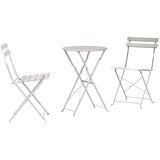  Sklopivi bistro set 3 pcs Bež Čelik | shoptok.hr