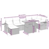  8-dijelni set vrtnih sofa od poliratana s jastucima crni | shoptok.hr