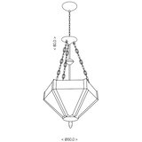Brilagi Tiffany vitražni luster na lancu EMERALD 3xE27/60W/230V Ø 50 cm | Eponuda.com