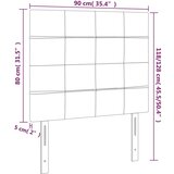  Uzglavlje tamnosmeđe 90x5x118/128 cm od tkanine | shoptok.hr