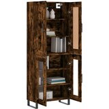 vidaXL Visoka komoda dimljeni hrast 69 5x34x180 cm konstruiranog drva | shoptok.hr