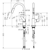 Hansgrohe 31815670 Focus M41 vrtljiva izvlečna kuhinjska armatura Cene
