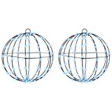 vidaXL Žogica med 192 LED 2 pcs Hladno bela 30 cm Kovina Cene