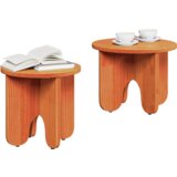  Set stolića za kavu 2 pcs Voštano smeđa 39.5 x 39.5 x 30 cm | shoptok.hr