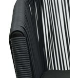 PVC Bistro garnitura z blazinami 3-delna PVC ratan črna | Shoptok.si