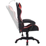  Igraća stolica s RGB LED svjetlima crveno-crna od umjetne kože | shoptok.hr