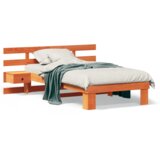  Krevetna konstrukcija s ladicama s uzglavljem Voštano smeđa 90 x 200 cm | shoptok.hr