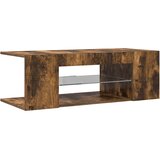 TV ormarić s LED svjetlima boja dimljenog hrasta 90x39x30 cm | shoptok.hr