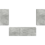  Set omare za televizijo na steni 4 pcs Betonsko siva, (5000132383) | Shoptok.si