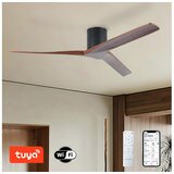  ZEVENTI - Plafonski ventilator VELLON Wi-Fi Tuya crna/orah + daljinski upravljač Cene