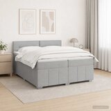  LED okvir za krevet s madracem Svjetlosiva 200 x 200 cm Tkanina | shoptok.hr