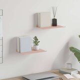  Polica na zidu s policom Zidne 2 pcs Ružičasta 30 x 18 x 2 5 cm - Ružičasta 30 x 18 cm 2 | shoptok.hr