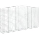  Lučne gabionske košare 4 kom 400x50x200/220cm pocinčano željezo | shoptok.hr