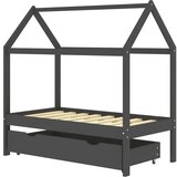  Za dječji krevet s ladicom tamnosivi 70 x 140 cm borovina | shoptok.hr