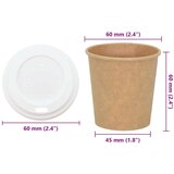 vidaXL Papirnate skodelice za kavo s pokrovčki 1000 kosov 4oz 100ml | Shoptok.si
