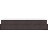  Konstrukcija postelje z vzmetnico Temno rjava 90 x 200 cm blago | Shoptok.si