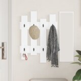 vidaXL Nadwyčajna obešalnik za plašče Bela 60 x 3 x 82 cm | Shoptok.si