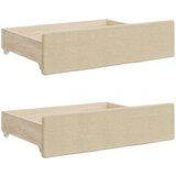vidaXL Izvlečna dnevna postelja s predali krem 100x200 cm bl | Shoptok.si