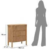 Mauro Ferretti Komoda iz masivne jelke v naravni barvi 80,5x82x47 cm Gothenburg – | Shoptok.si